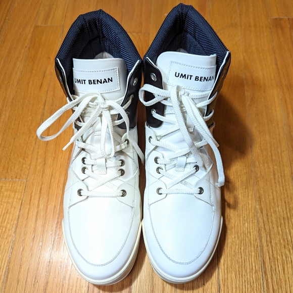 Umit Benan High Top Blue White Sneakers Men's Shoes Rick Owens Italy 44 11 - Picture 2 of 11